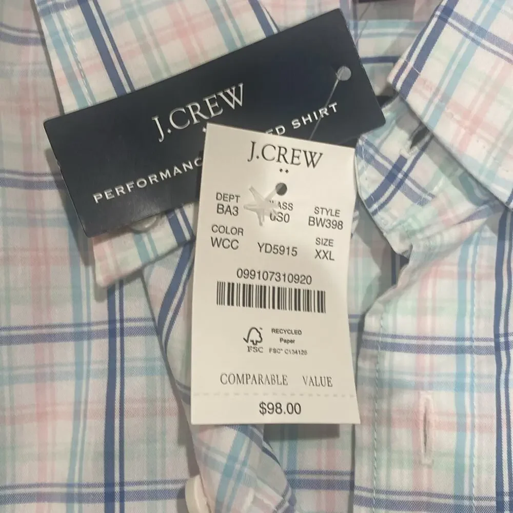 J. Crew Slim Untucked flex performance casual shirt